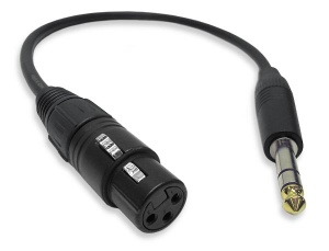 XLR Female to 1/4" Male TRS Cable
