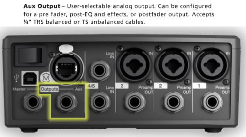 T1 ToneMatch® Audio Engine / 1/4 inch Output Connections to L1