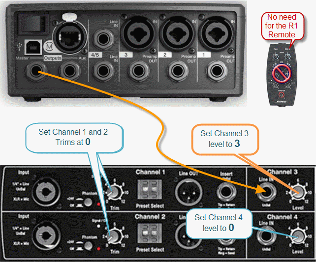 T1 ToneMatch® Audio Engine to a L1® Classic or L1® Model I - Bose