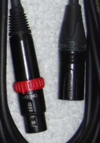 Microphone cable with built-in switch