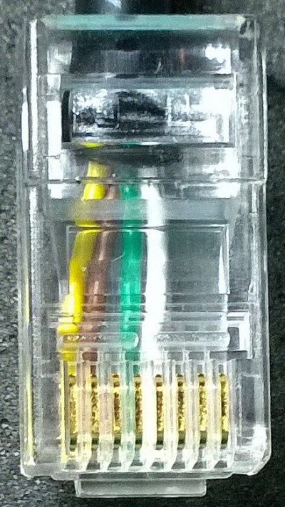 Close up of the RJ45 connector